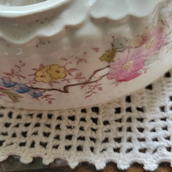 Antique Royal Bann Franz Anton Mehlem Round Porcelain Cheese Dome Keeper - Picture 4 of 10